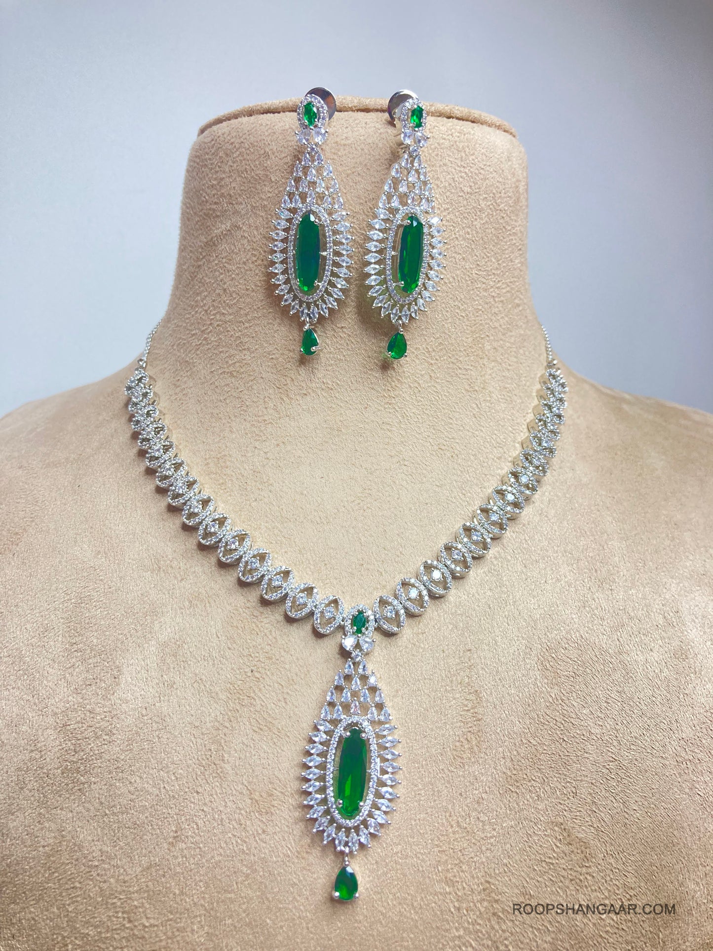 Audrey Green Zirconia Jewellery Set