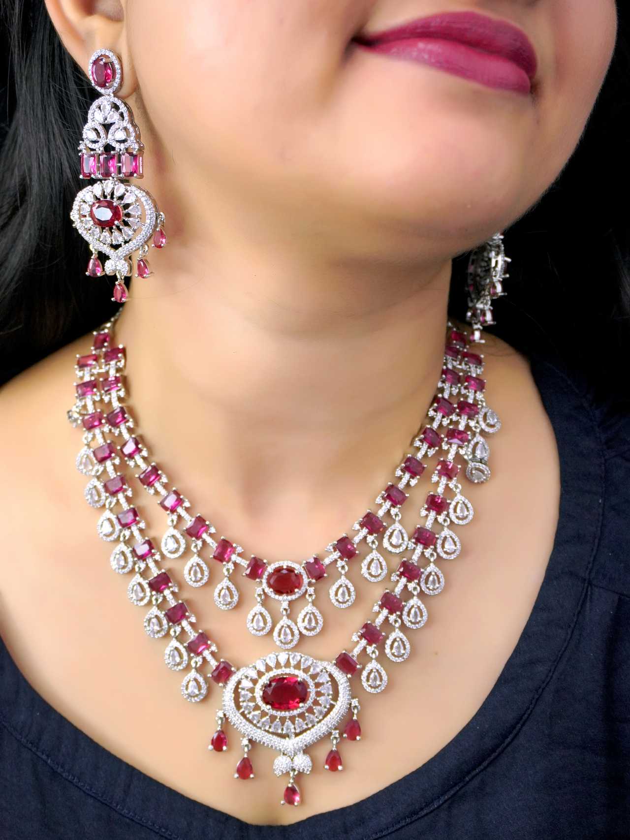 Ruby Fiona Zirconia Jewellery Set
