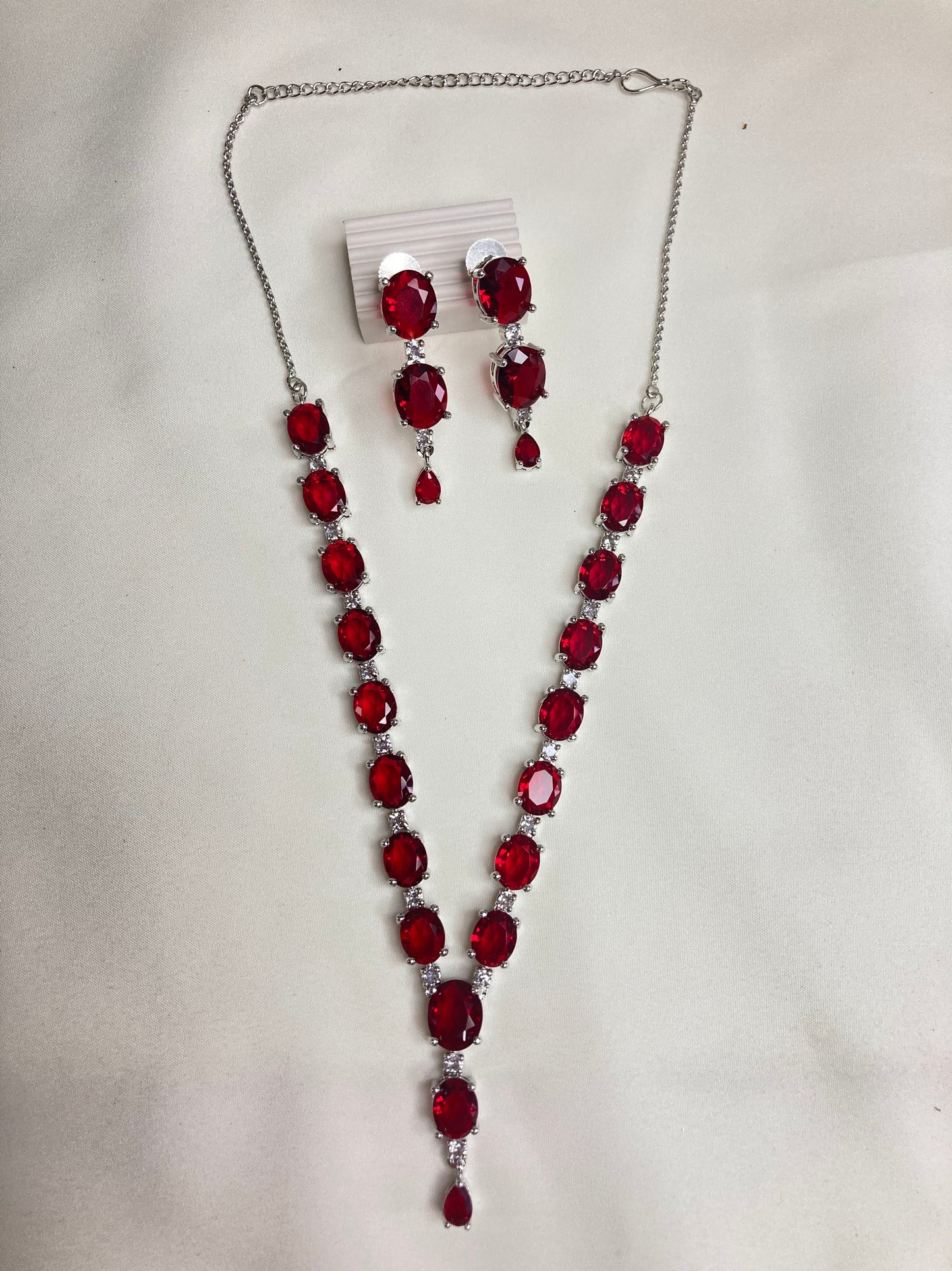 Red Scarlett Zirconia Jewellery Set