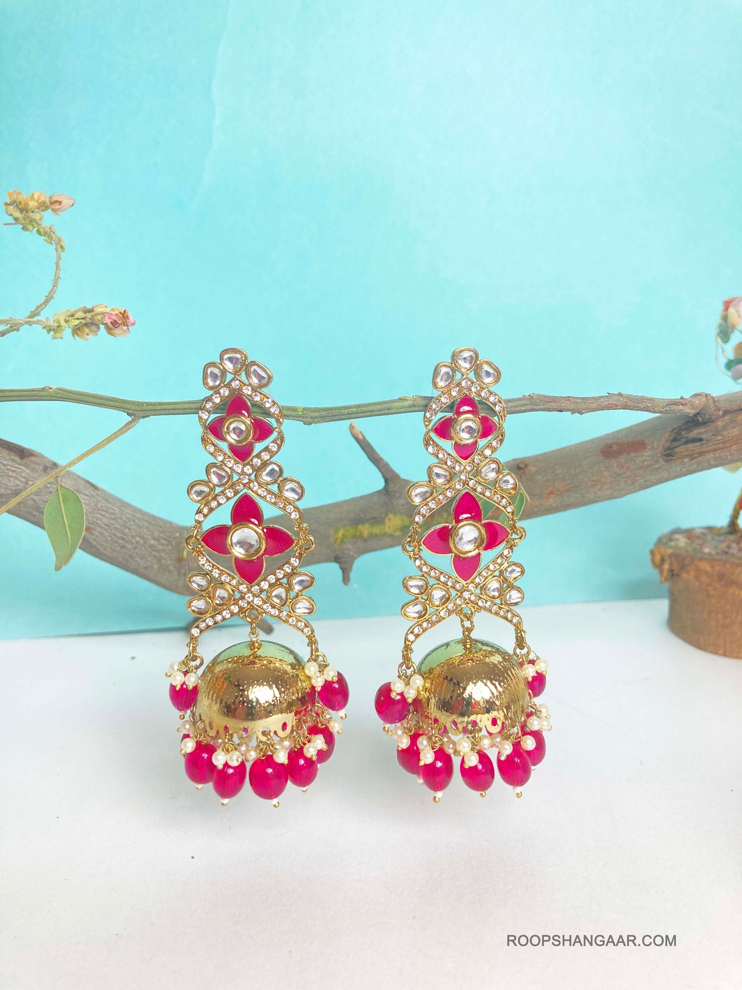 Ruby Taruni Jhumkis