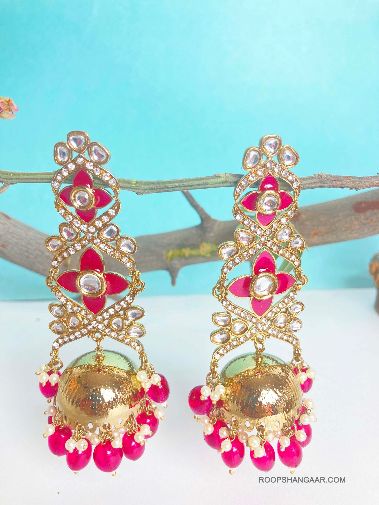 Ruby Taruni Jhumkis
