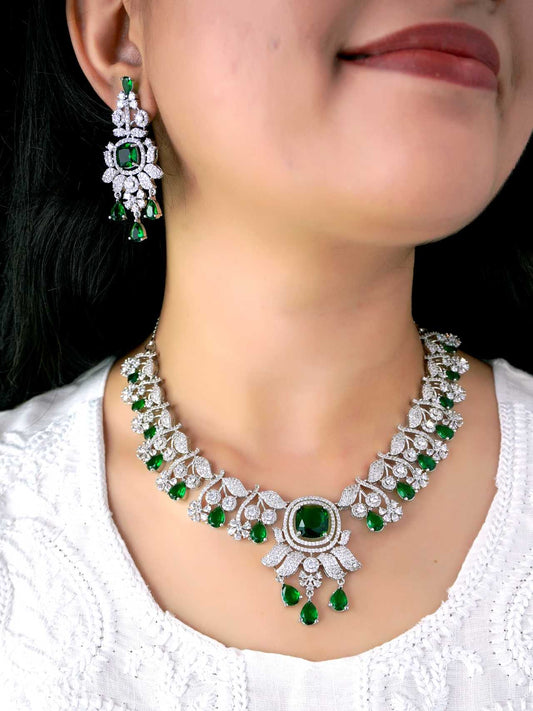 Emerald Green Alexandra Zirconia Jewellery Set