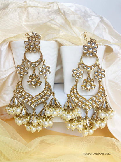 White Alia Jhumkis