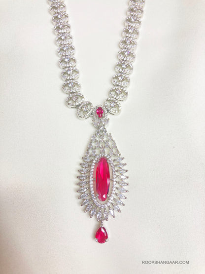 Ruby Audrey Zirconia Jewellery Set