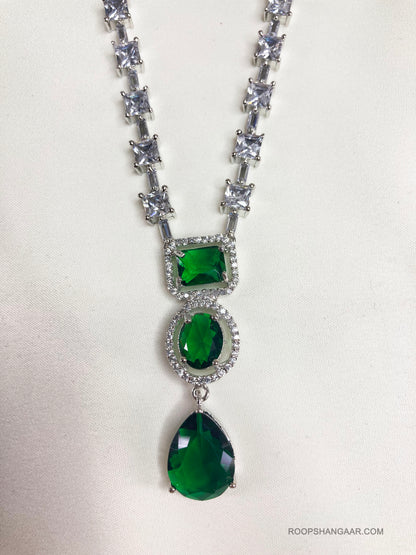 Green Ava Zirconia Jewellery Set
