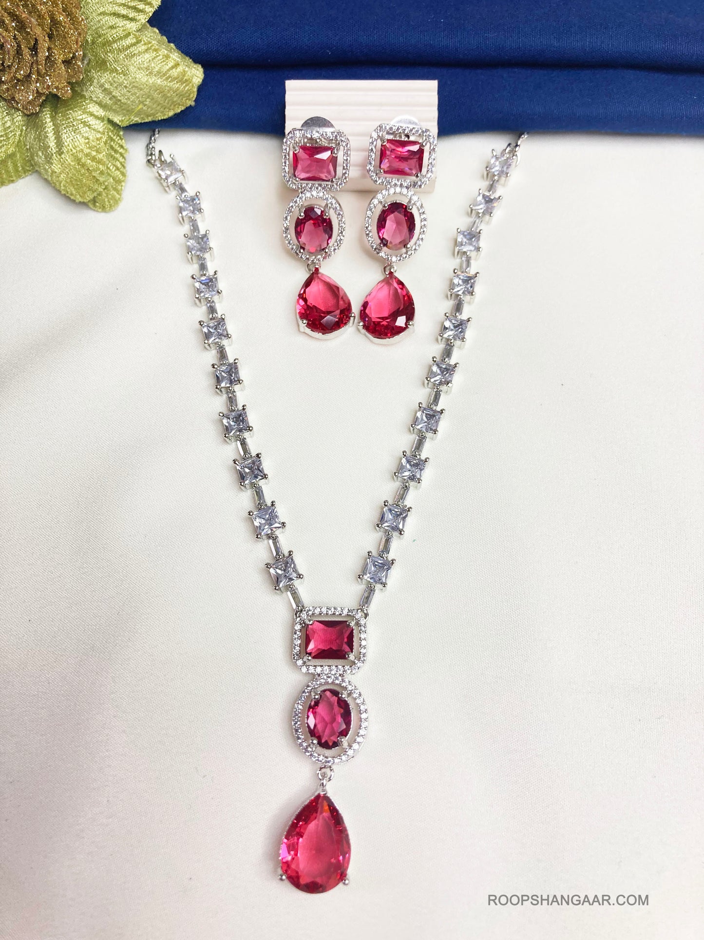 Ruby Ava Zirconia Jewellery Set