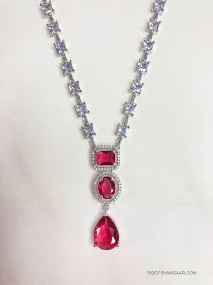 Ruby Ava Zirconia Jewellery Set