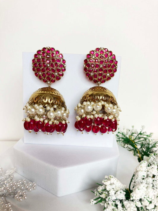 Ruby Chhaya Jhumkis