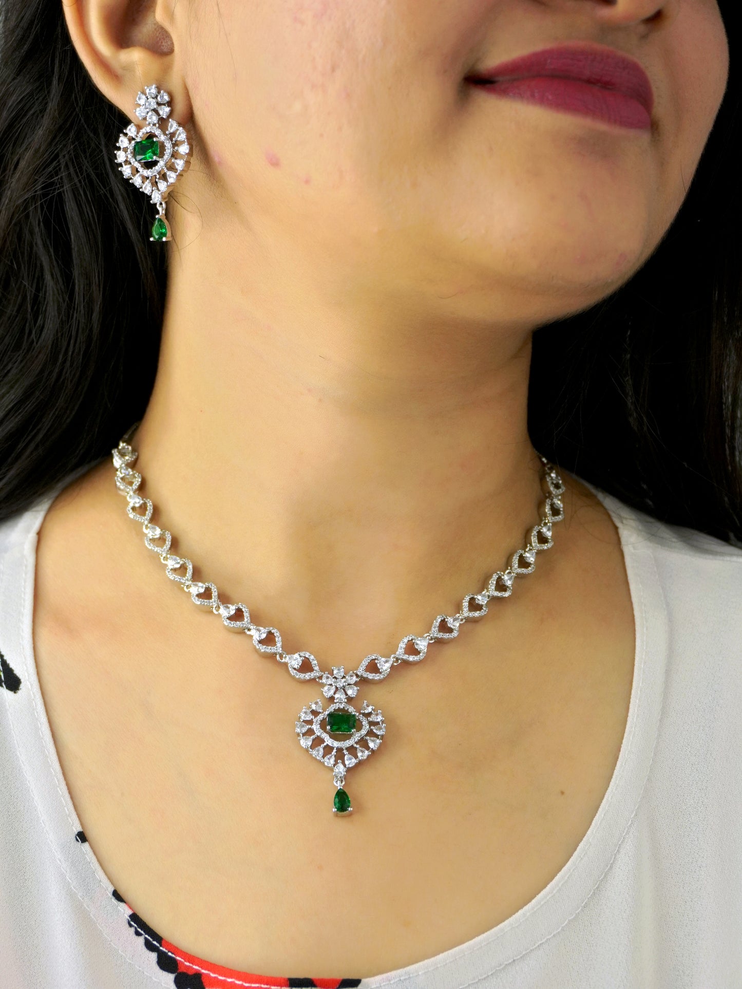 Green Sophia Zirconia Jewellery Set