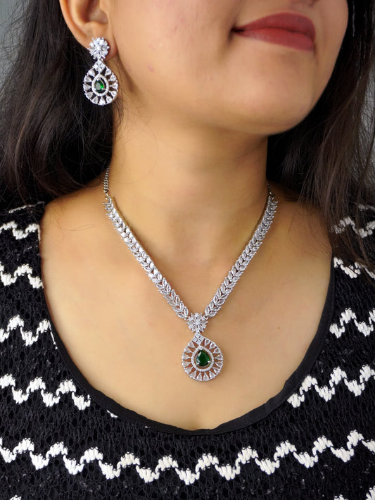 Green Sienna Zirconia Jewellery Set