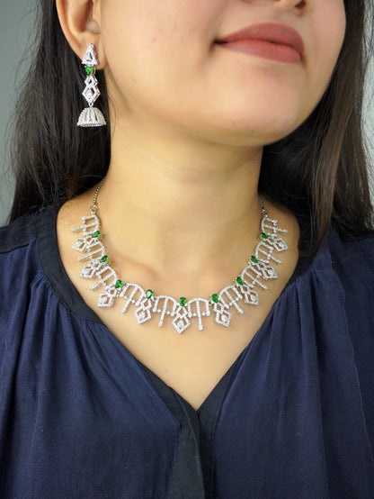 Green Kena Zirconia Jewellery Set