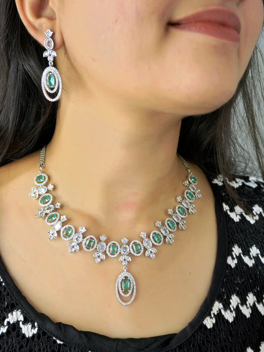 Rama Green Isla Zirconia Jewellery Set