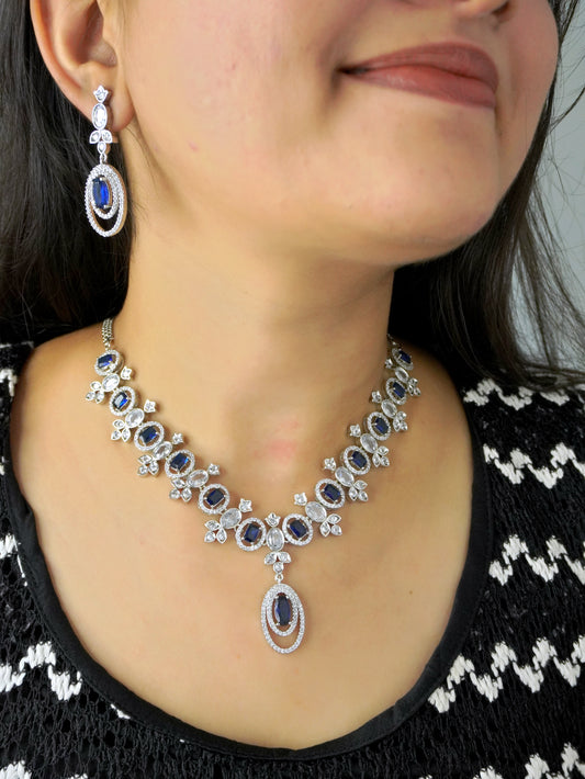 Blue Isla Zirconia Jewellery Set