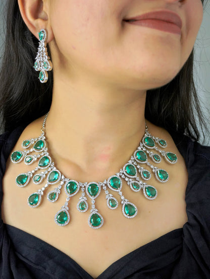 Rama Green Grace Zirconia Jewellery Set