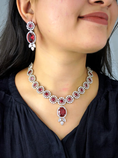 Ruby Angel Zirconia Jewellery Set