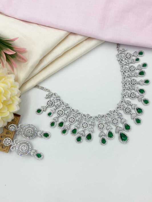 Emerald Green Diana Zirconia Jewellery Set