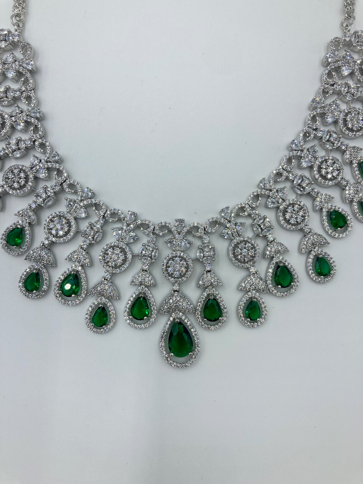 Emerald Green Diana Zirconia Jewellery Set