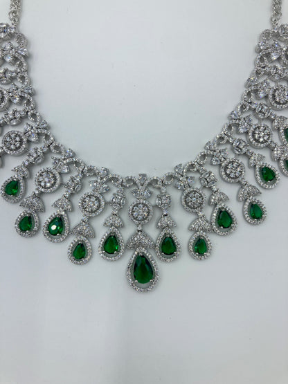 Emerald Green Diana Zirconia Jewellery Set