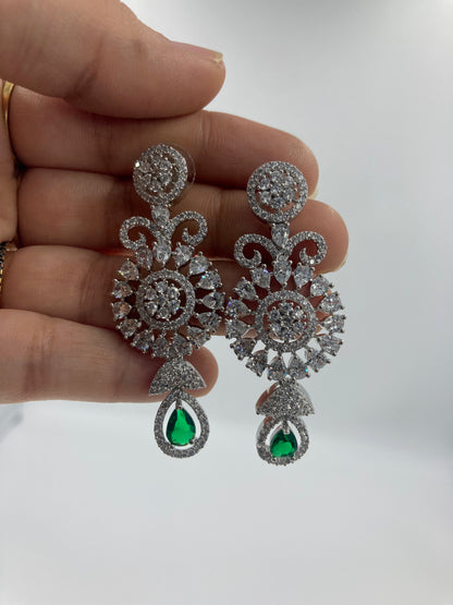 Emerald Green Diana Zirconia Jewellery Set