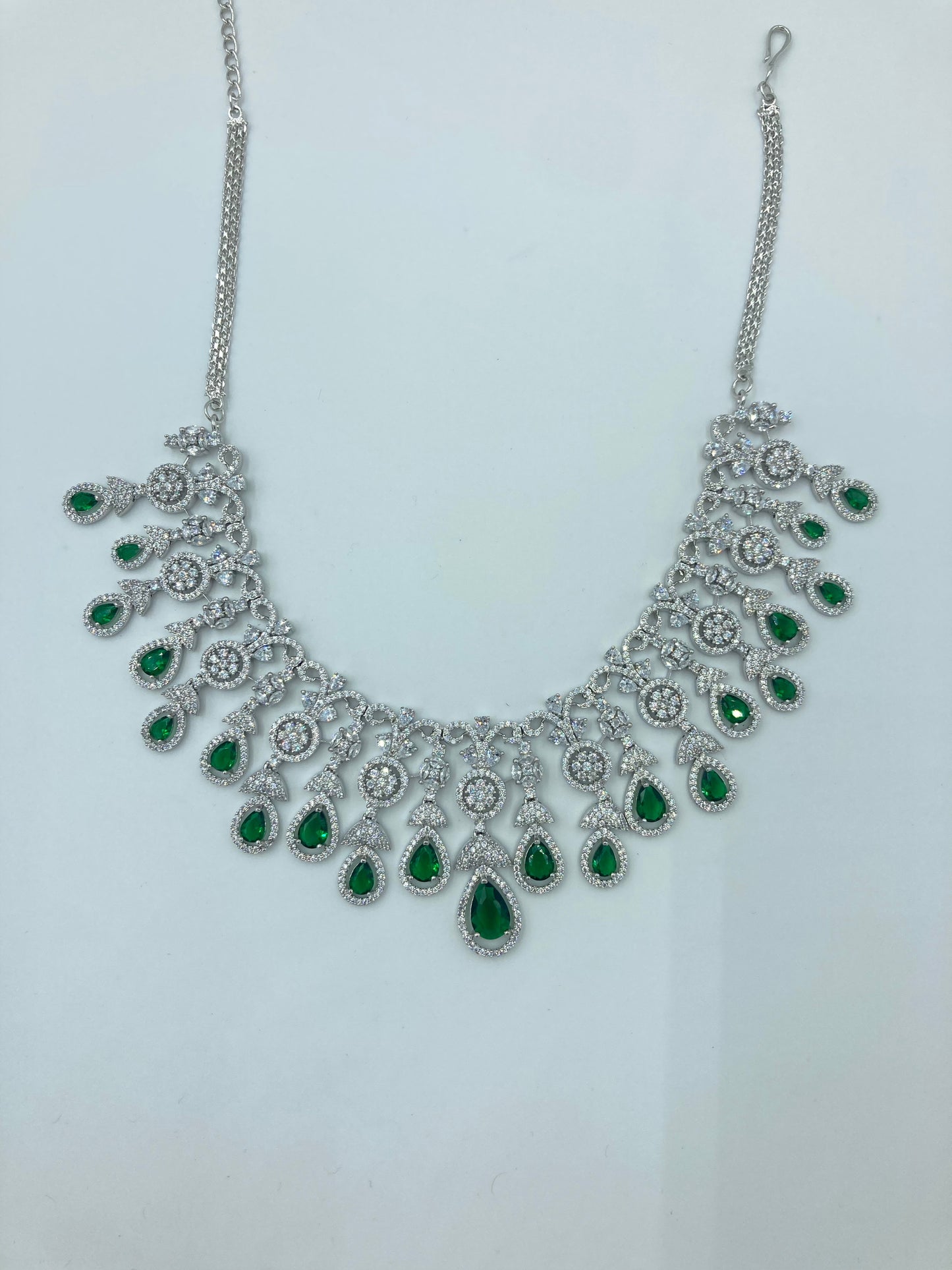 Emerald Green Diana Zirconia Jewellery Set