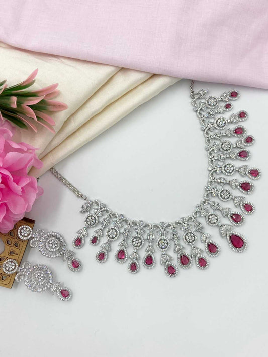 Ruby RoopShangaar Zirconia Statement Jewellery Set