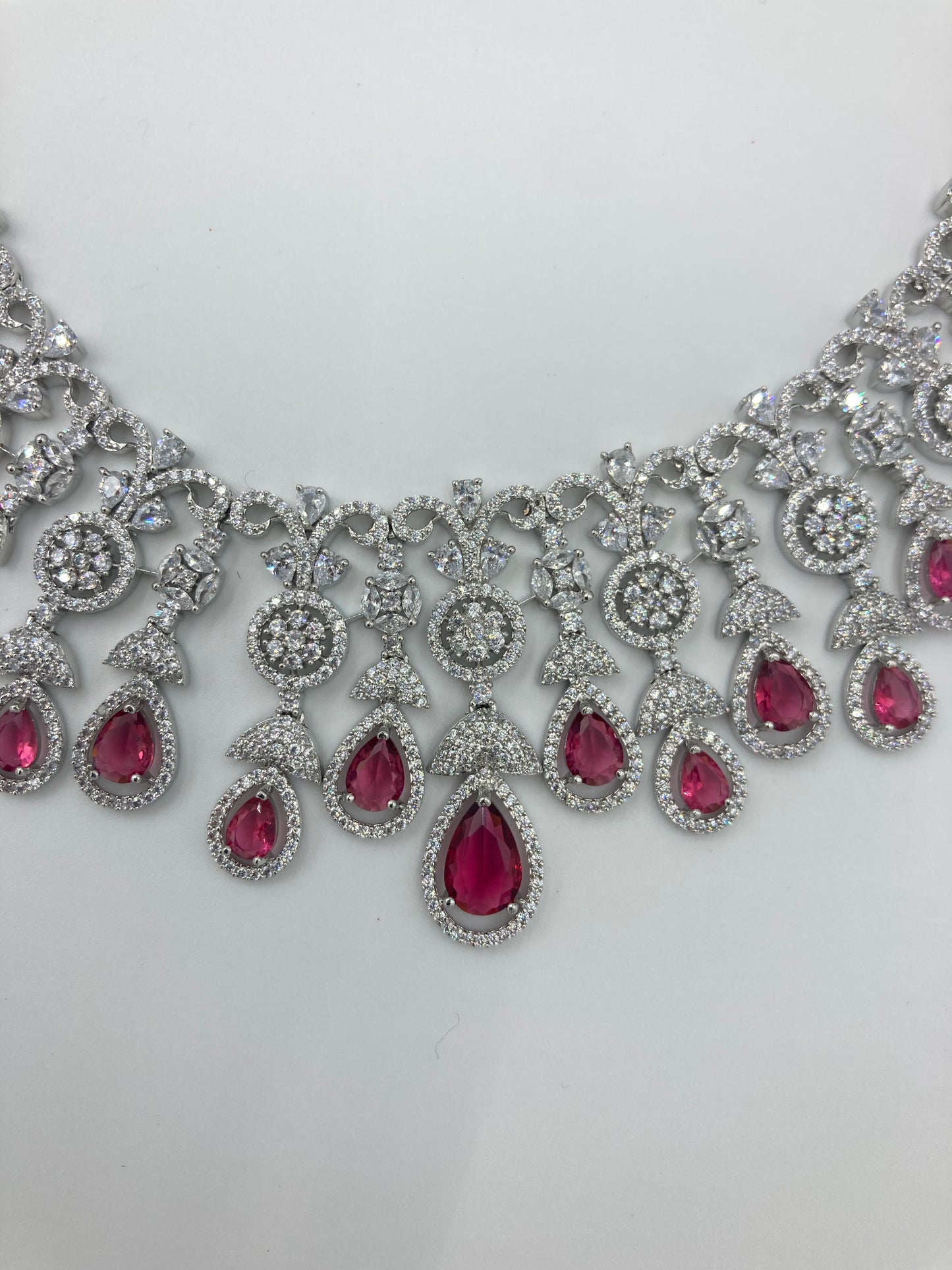 Ruby Diana Zirconia Jewellery Set