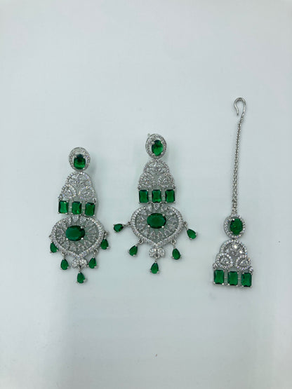 Emerald Green Fiona Zirconia Jewellery Set