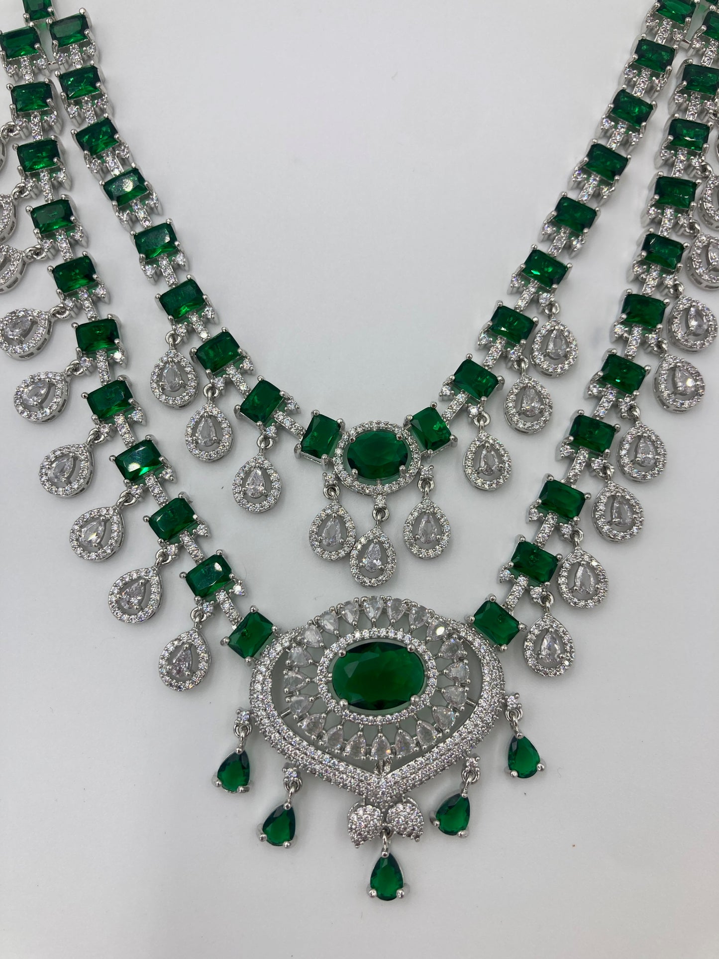 Emerald Green Fiona Zirconia Jewellery Set