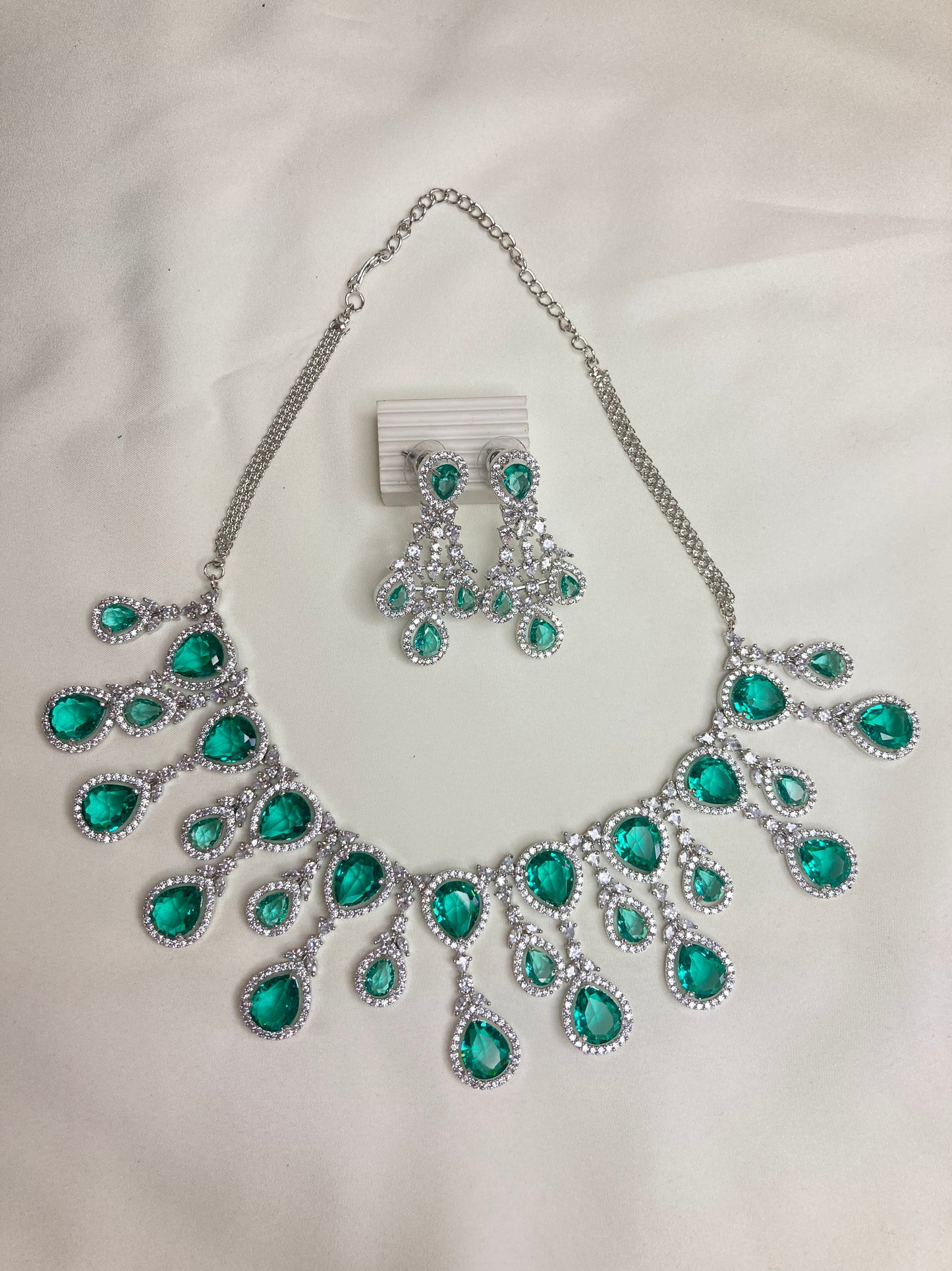 Rama Green Grace Zirconia Jewellery Set