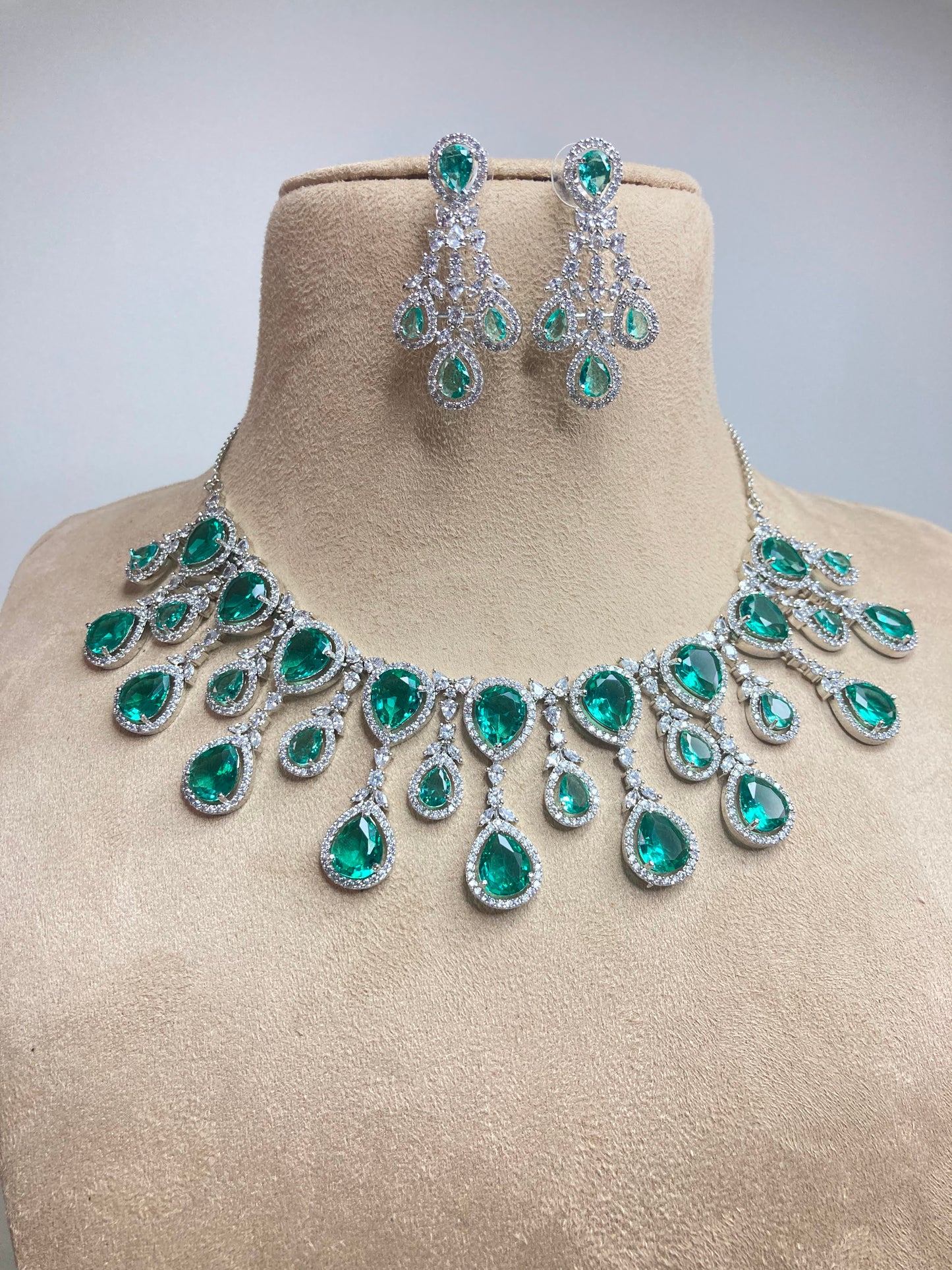 Rama Green Grace Zirconia Jewellery Set