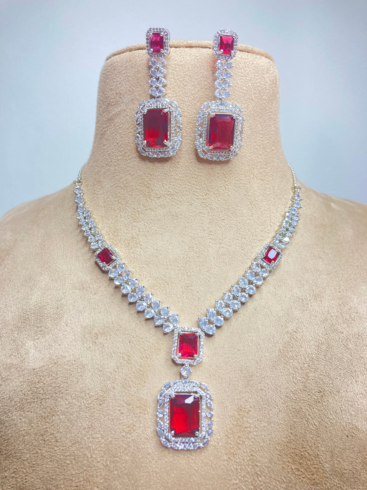 Ruby Greta Zirconia Jewellery Set