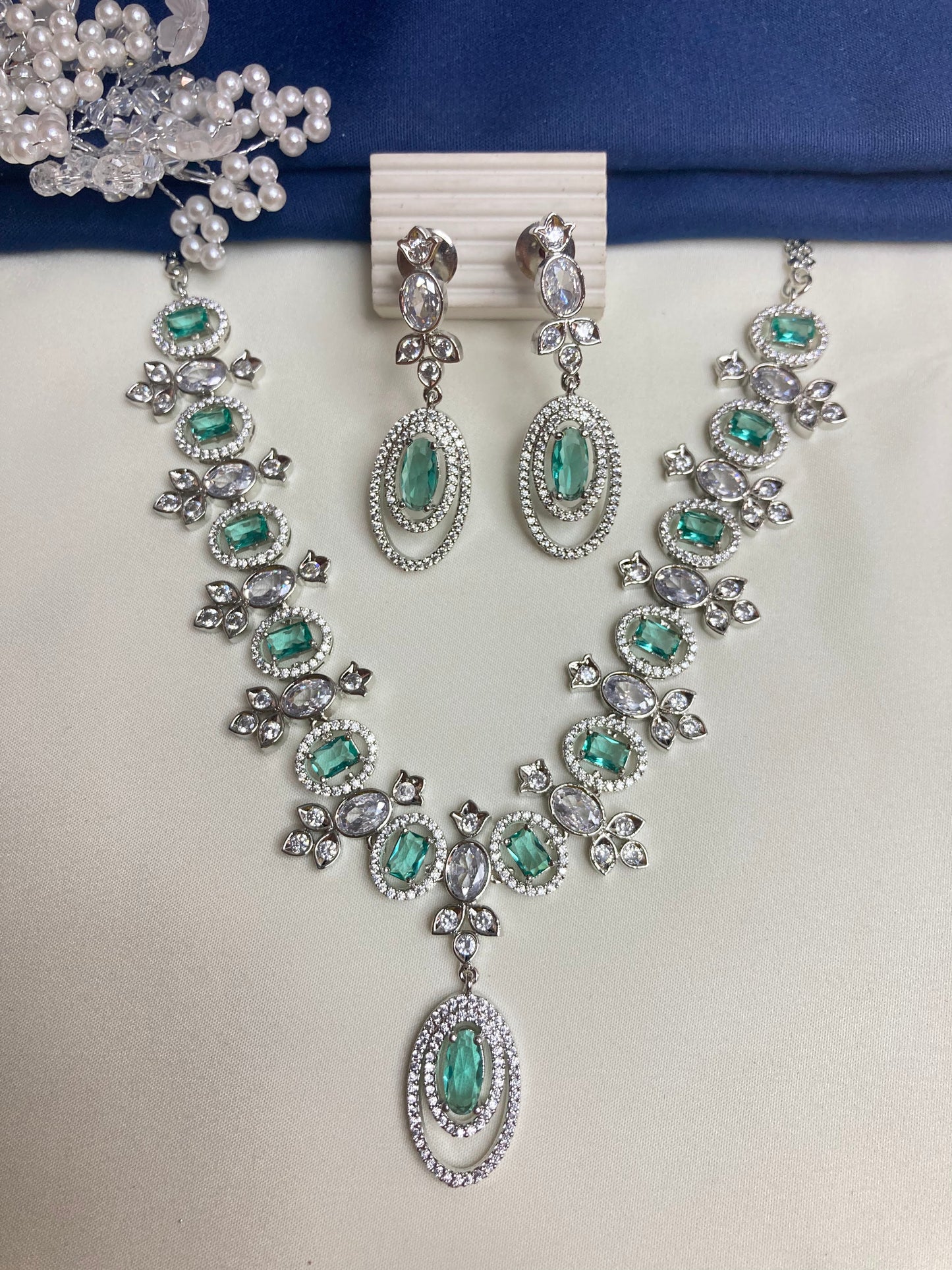 Rama Green Isla Zirconia Jewellery Set