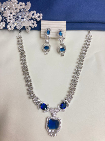 Blue Jennifer Zirconia Jewellery Set