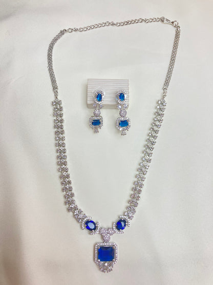 Blue Jennifer Zirconia Jewellery Set