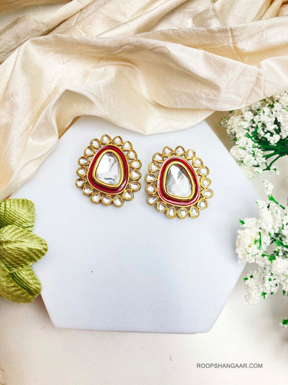 Red Kalyani Studs