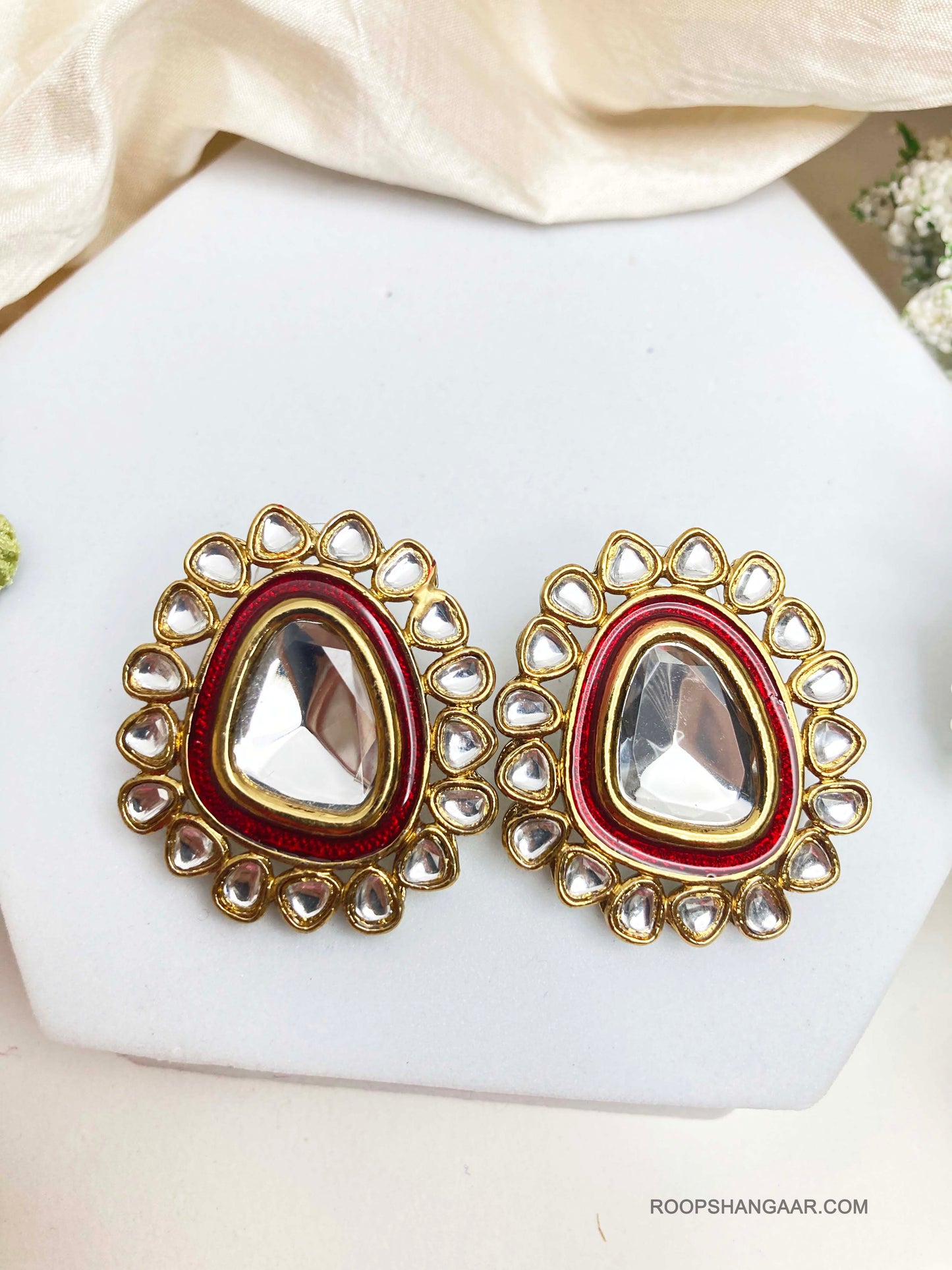 Red Kalyani Studs