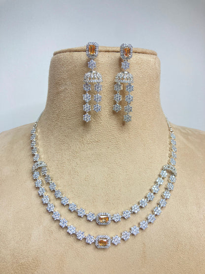 Cream Kate Zirconia Jewellery Set