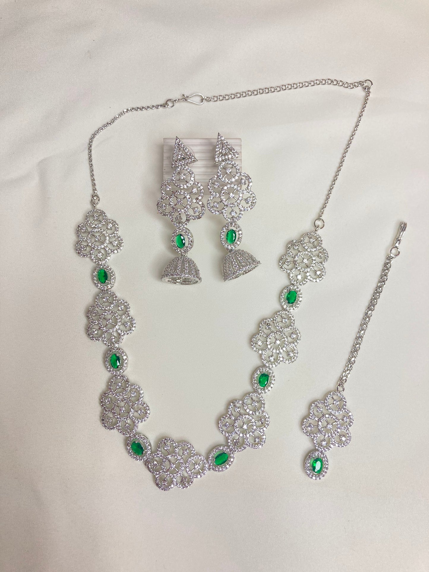 Green Keira Zirconia Jewellery Set