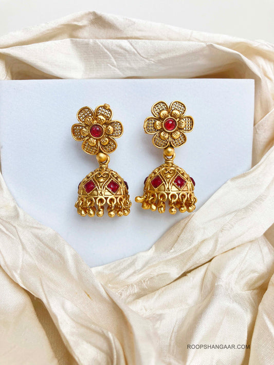 Ruby Laxmi Temple Jhumkis