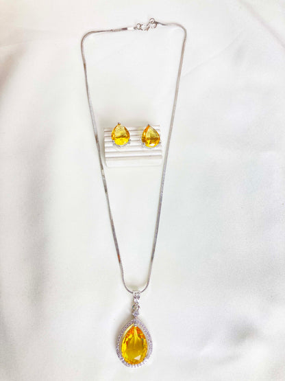 Lemon Deepika Pendent Set