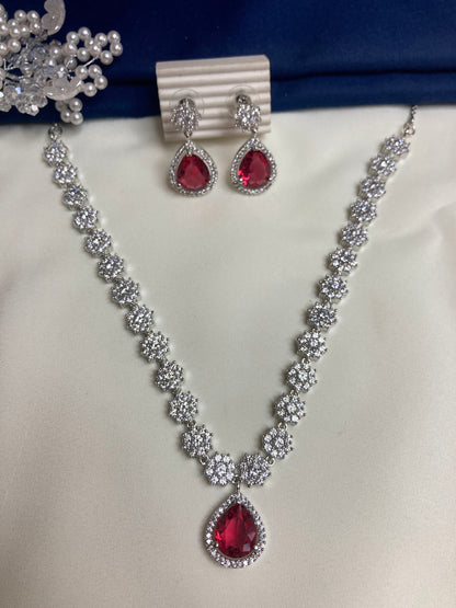 Ruby Lily Zirconia Jewellery Set