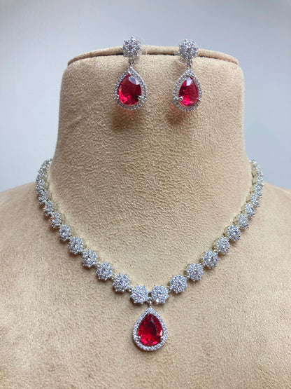 Ruby Lily Zirconia Jewellery Set