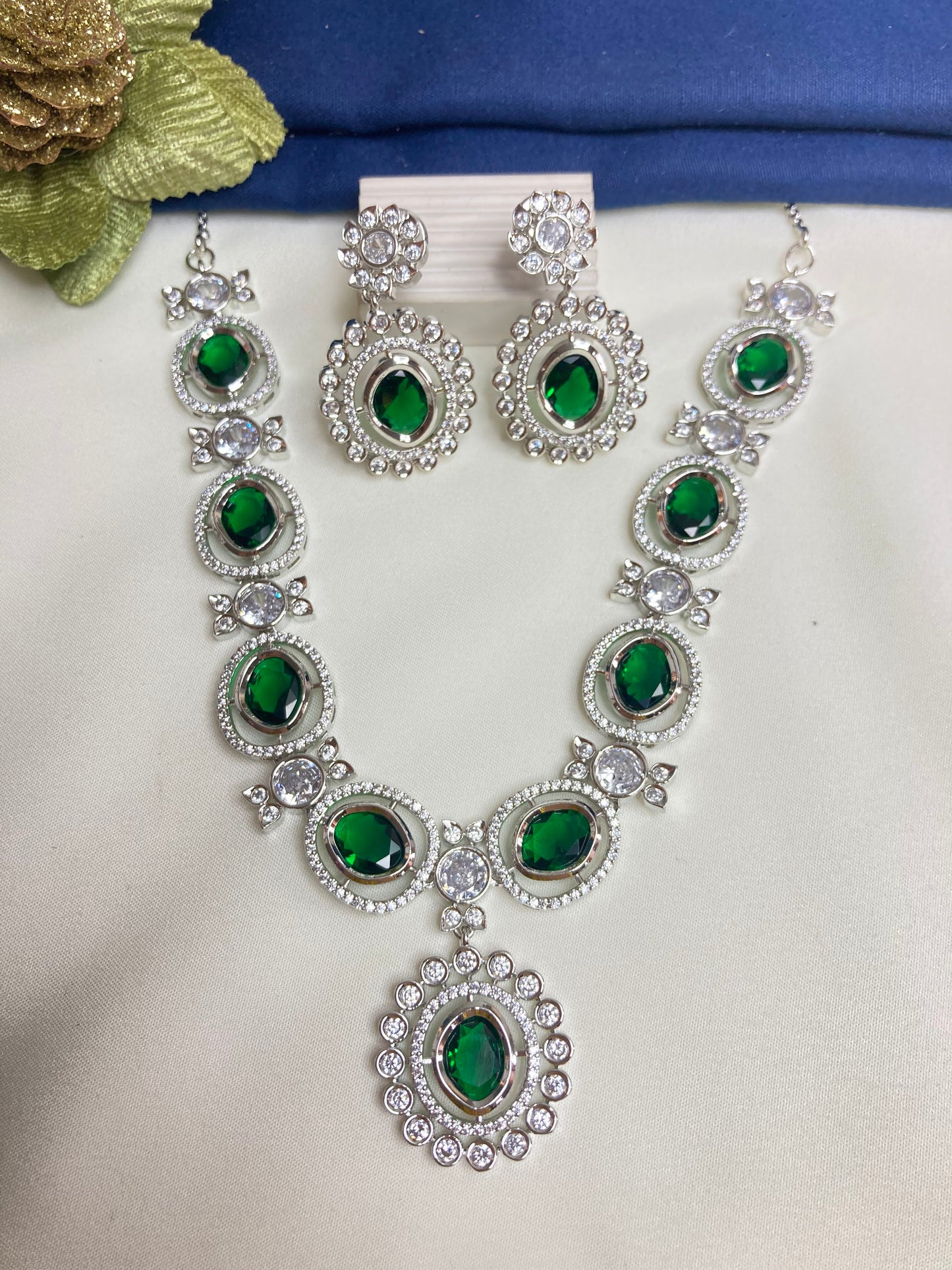 Green Margot Zirconia Jewellery Set
