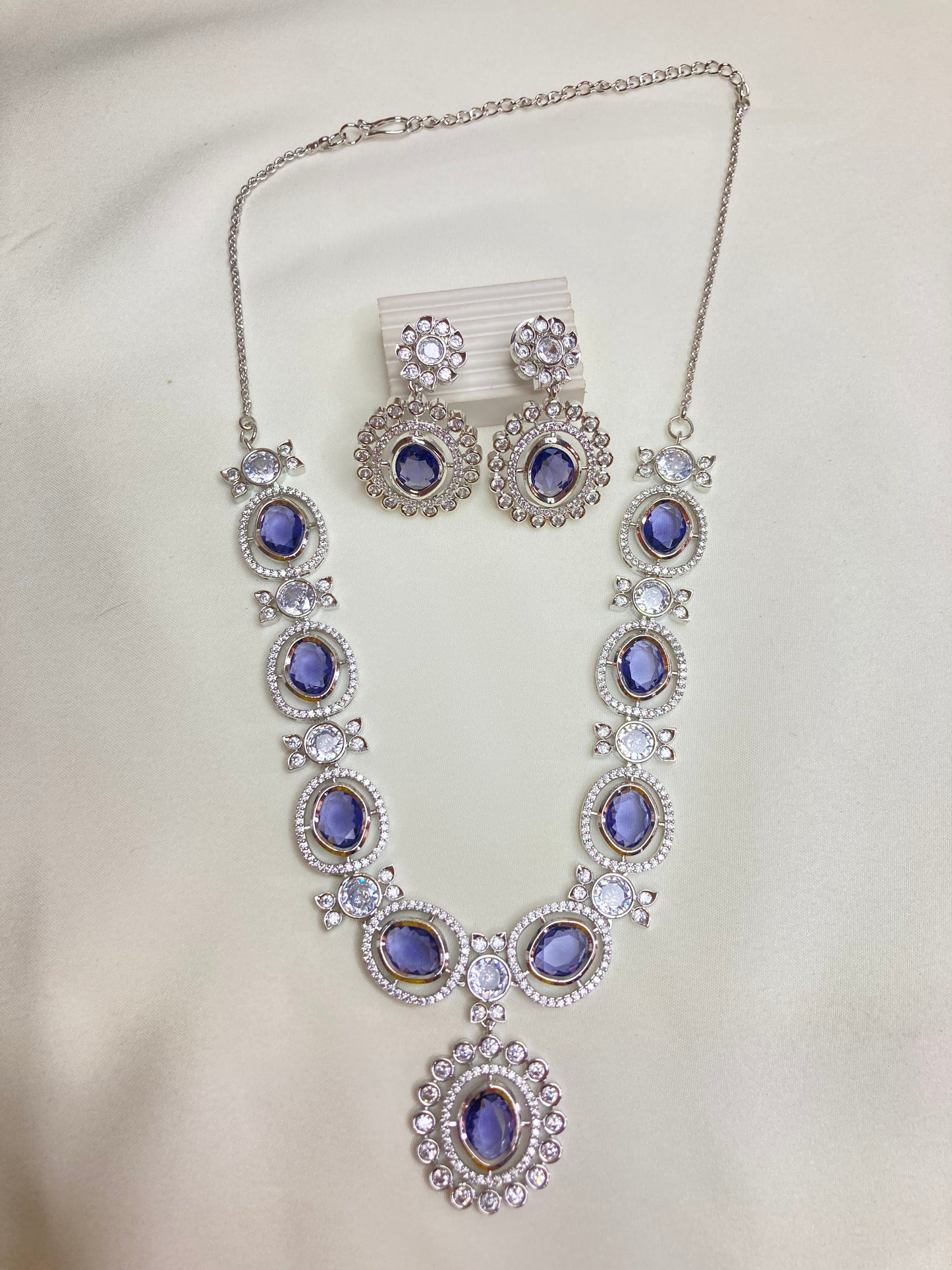 Purple Margot Zirconia Jewellery Set