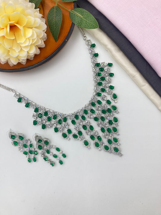 Emerald Green Megan Zirconia Jewellery Set