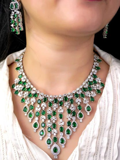 Emerald Green Megan Zirconia Jewellery Set