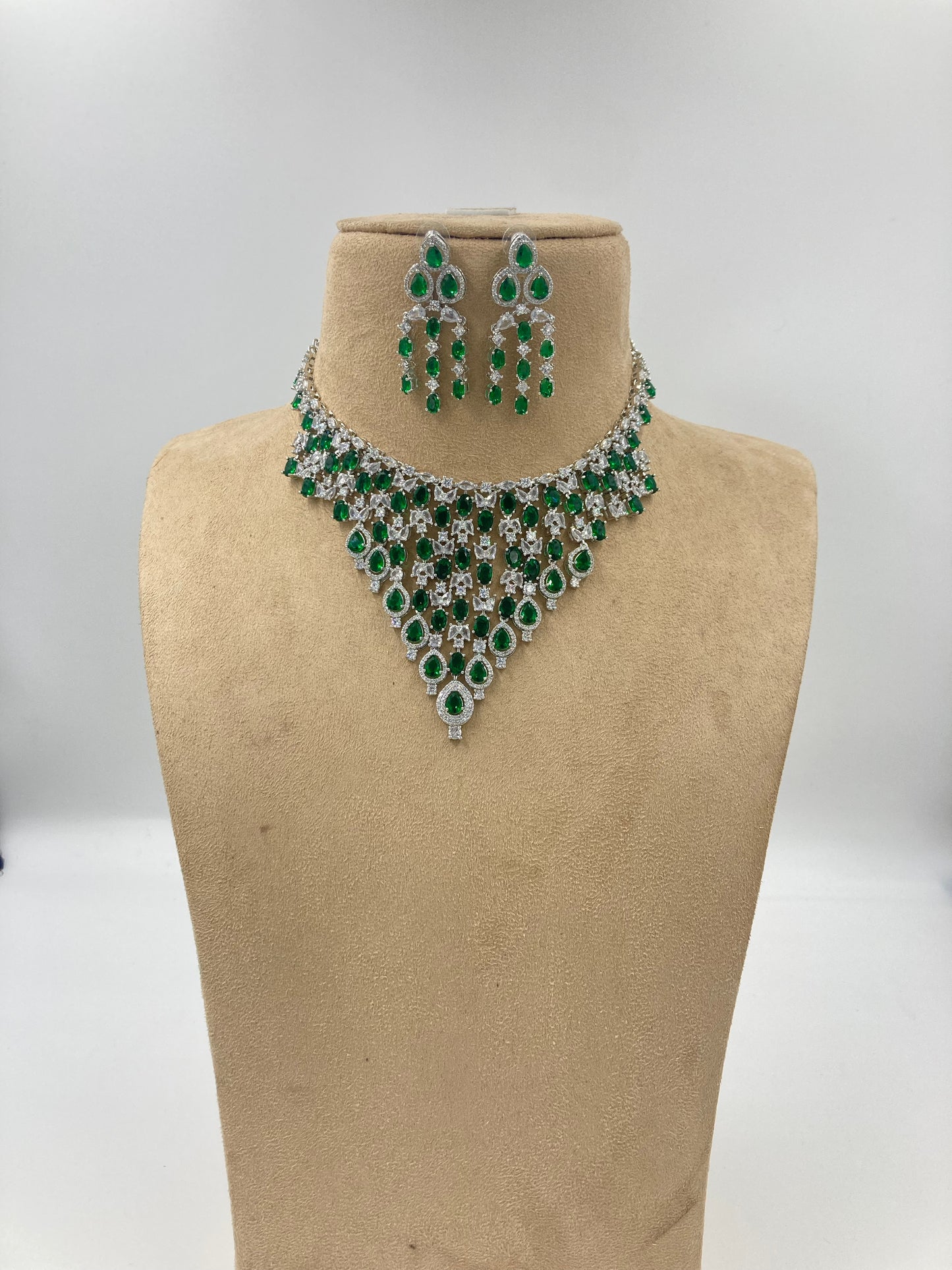 Emerald Green Megan Zirconia Jewellery Set