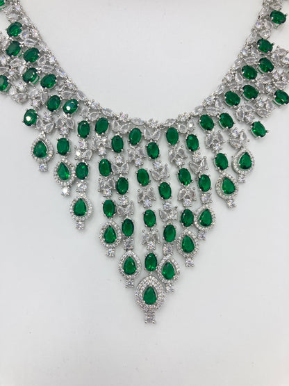 Emerald Green Megan Zirconia Jewellery Set