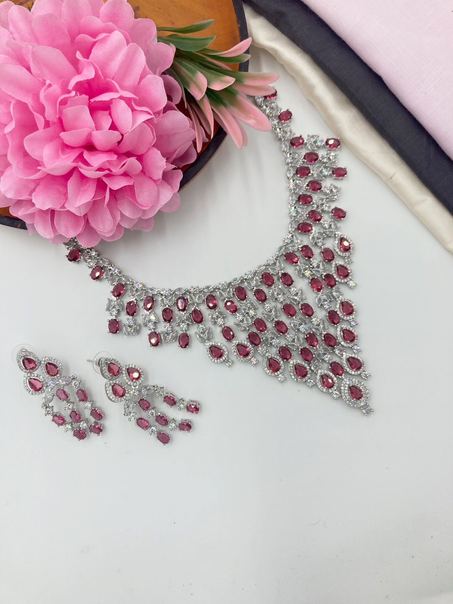 Ruby Megan Zirconia Jewellery Set