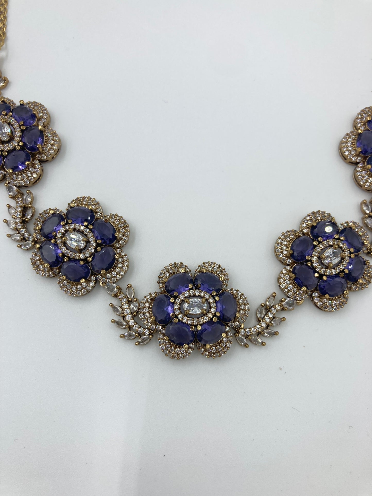 Purple Natalia Zirconia Jewellery Set